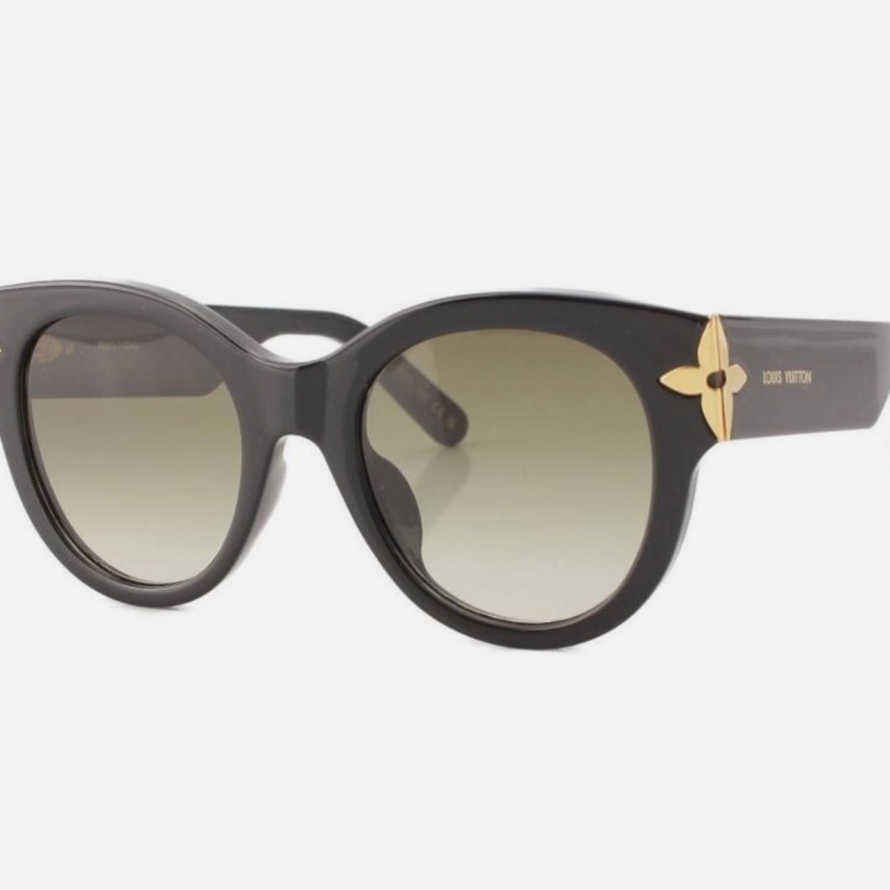 Louis Vuitton Black and Gold Cat-Eye Sunglasses